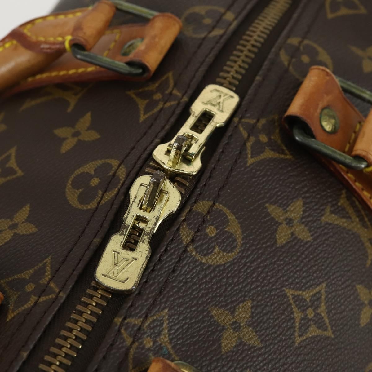 Louis Vuitton Keepall Bag Monogram Canvas, BROWN, CANVAS, Travel bag