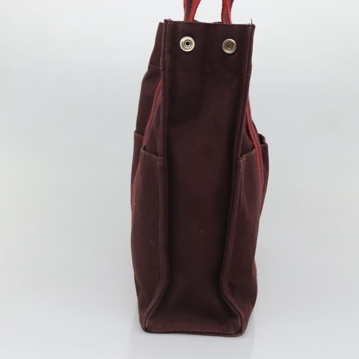 Hermes Fourre Tout Tote Canvas, RED, CANVAS, Tote bag