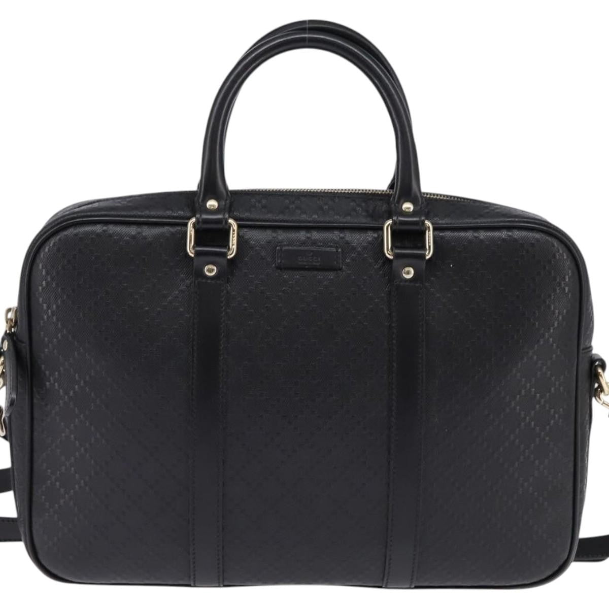 Gucci Diamante bright briefcase Leather, BLACK, LEATHER, Briefcase