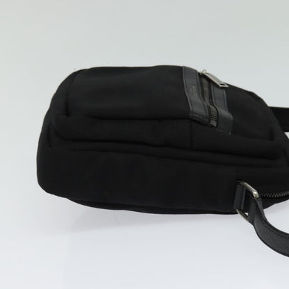 Saint Laurent Front Pocket Crossbody Bag Canvas, BLACK, CANVAS, Shoulder bag