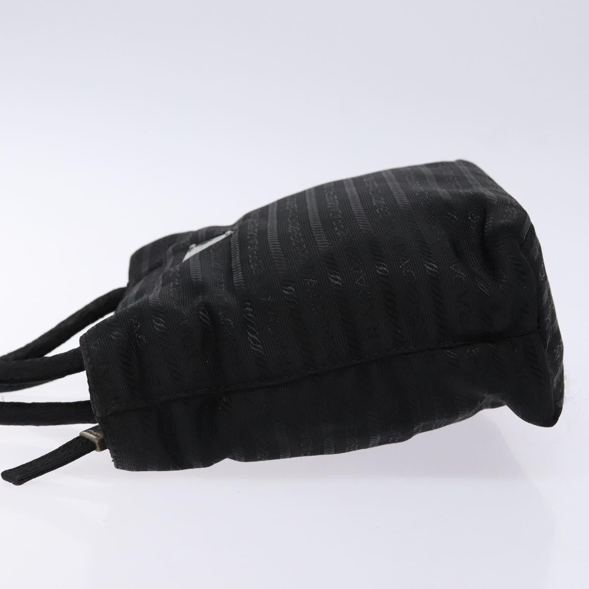 Prada Vintage Zip Handbag Tessuto, BLACK, NYLON, Handbag