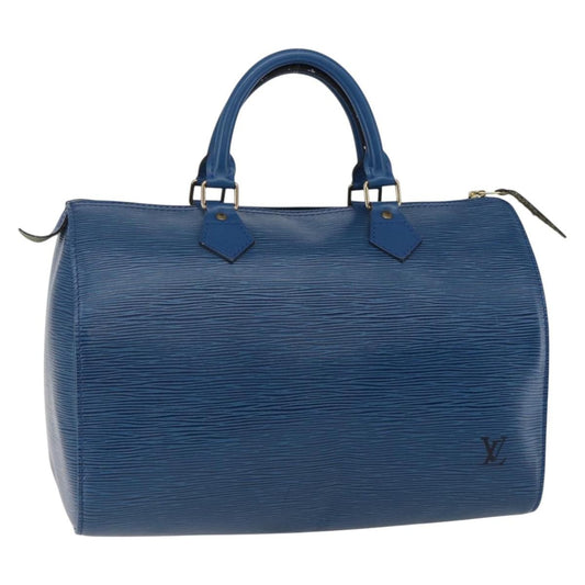 Louis Vuitton Speedy Handbag Epi Leather, BLUE, LEATHER, Handbag