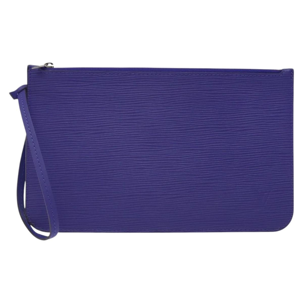 Louis Vuitton Neverfull Pochette Epi Leather, PURPLE, LEATHER, Tote bag