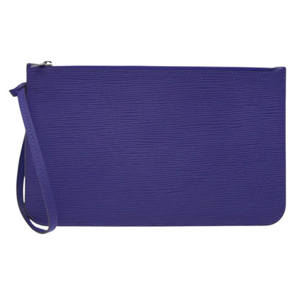 Louis Vuitton Neverfull Pochette Epi Leather, PURPLE, LEATHER, Tote bag