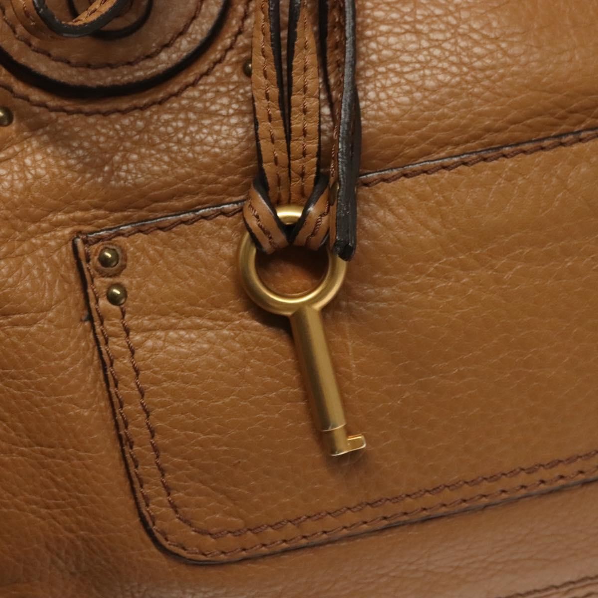Chloe Paddington Lock Handbag Leather, BROWN, LEATHER, Handbag