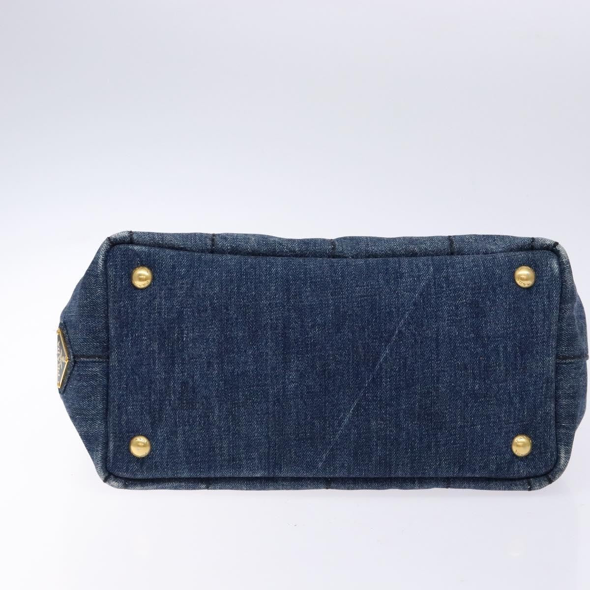 Prada Canapa Convertible Tote Denim, BLUE, DENIM_JEANS, Tote bag