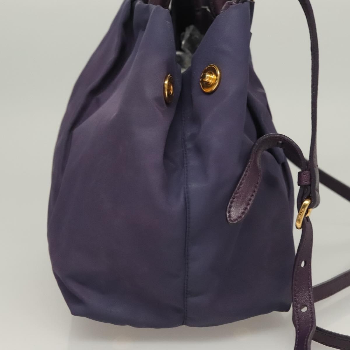 Prada Bow Tote Tessuto, PURPLE, NYLON, Handbag