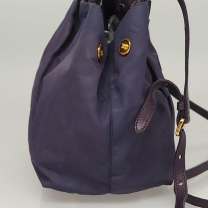 Prada Bow Tote Tessuto, PURPLE, NYLON, Handbag