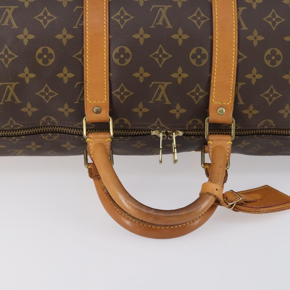 Louis Vuitton Keepall Bag Monogram Canvas, BROWN, CANVAS, Travel bag