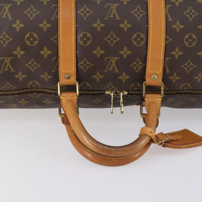 Louis Vuitton Keepall Bag Monogram Canvas, BROWN, CANVAS, Travel bag
