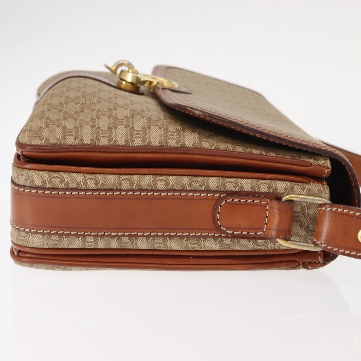 Celine Macadam Shoulder Bag PVC Leather, BEIGE, PVC, Shoulder bag