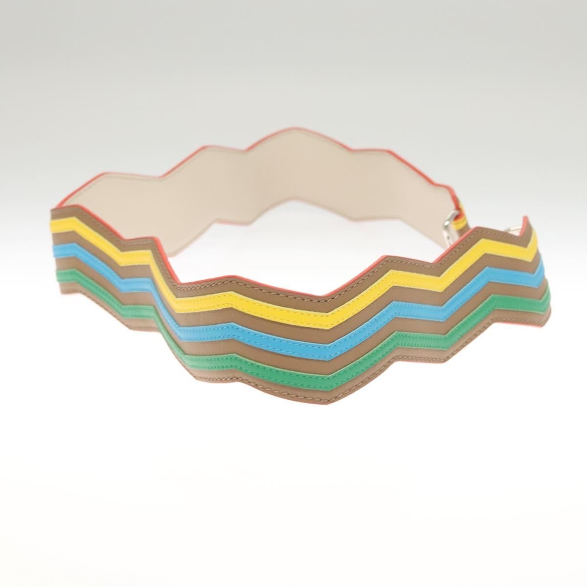 Fendi Zig Zag Shoulder Strap Leather, MULTICOLOUR, LEATHER, Straps