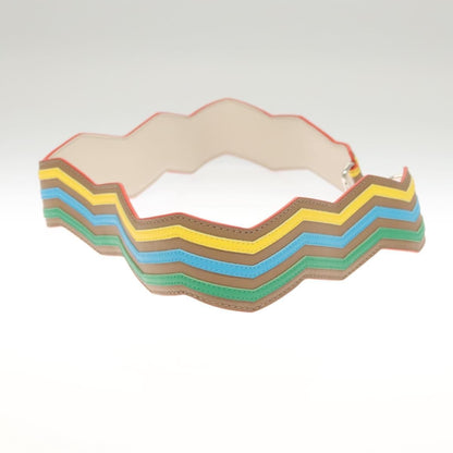Fendi Zig Zag Shoulder Strap Leather, MULTICOLOUR, LEATHER, Straps
