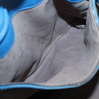 Bottega Veneta Belted Zip Chain Tote Intrecciato Nappa with Snakeskin, BLUE, LEATHER, Tote bag