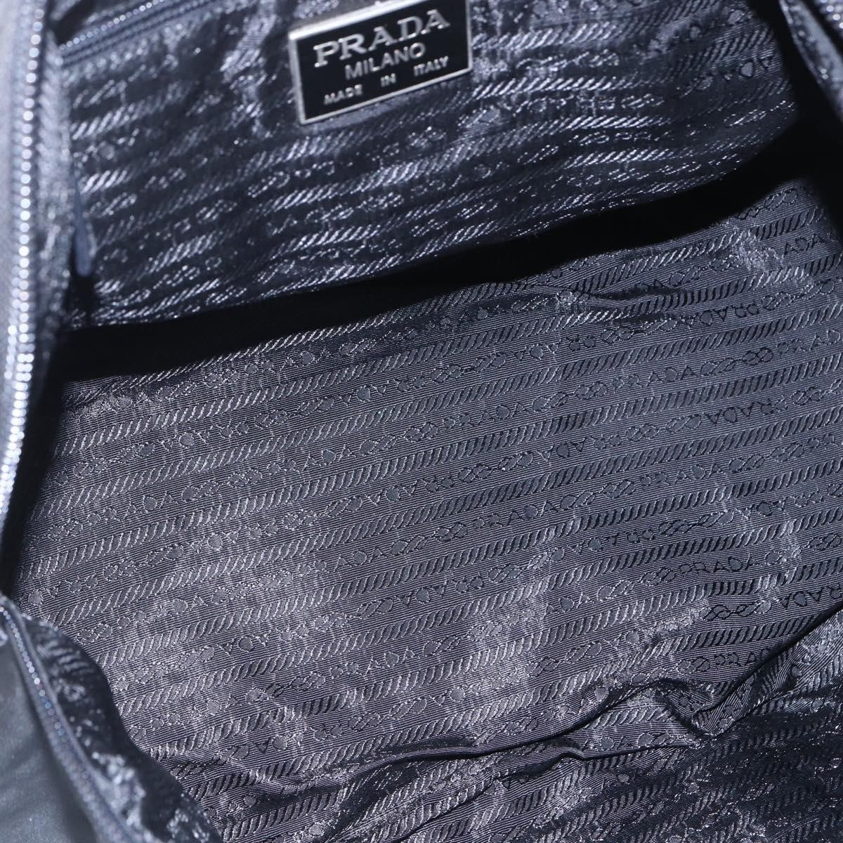 Prada Vintage Zip Handbag Tessuto, BLACK, NYLON, Handbag
