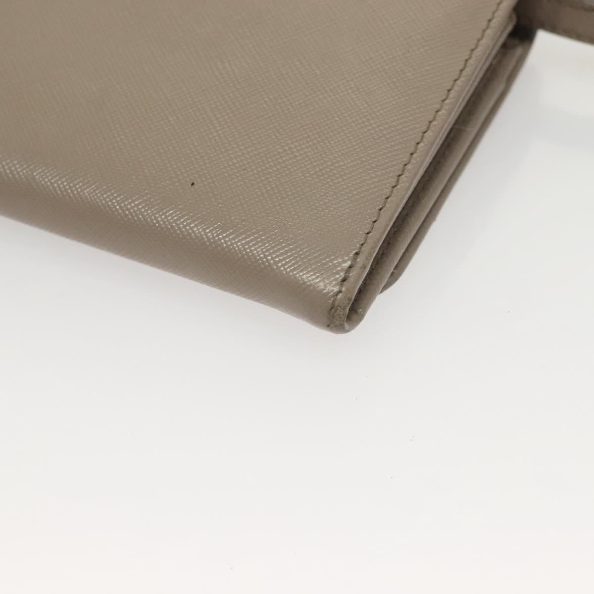 Prada Wallet on Strap Saffiano Leather, BEIGE, LEATHER, Shoulder bag