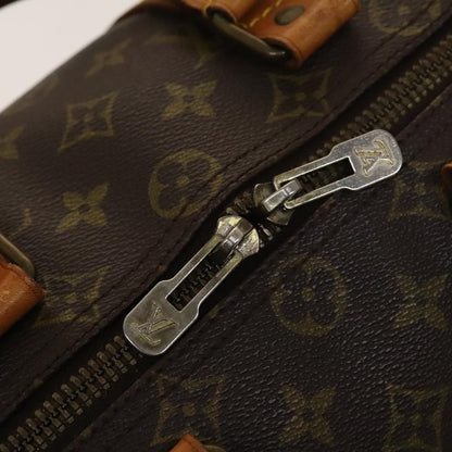 Louis Vuitton Keepall Bandouliere Bag Monogram Canvas, BROWN, CANVAS, Travel bag