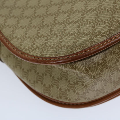 Celine Macadam Shoulder Bag Canvas, BEIGE, CANVAS, Shoulder bag