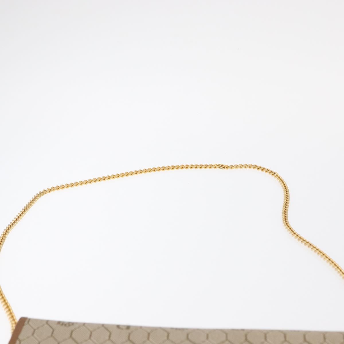 Christian Dior Vintage Honeycomb chain Canvas, BEIGE, CANVAS, Shoulder bag