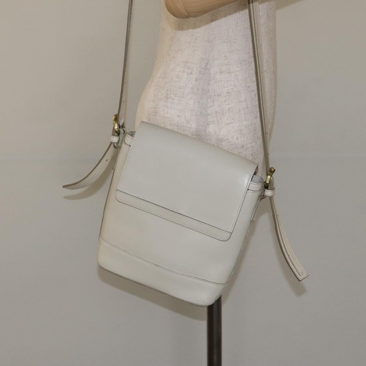Burberry Flap Shoulder Bag Leather, WHITE, LEATHER, Shoulder bag