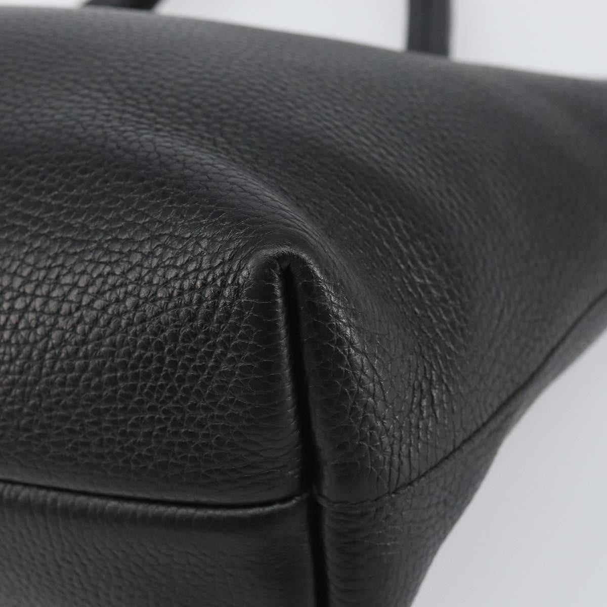 Salvatore Ferragamo Gancini Tote Leather, BLACK, LEATHER, Tote bag