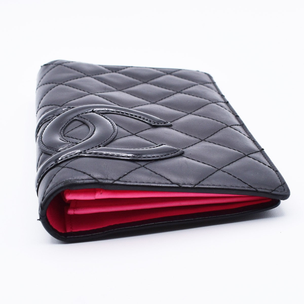 Chanel Cambon Bifold Wallet Quilted Lambskin, BLACK, LEATHER, Wallets