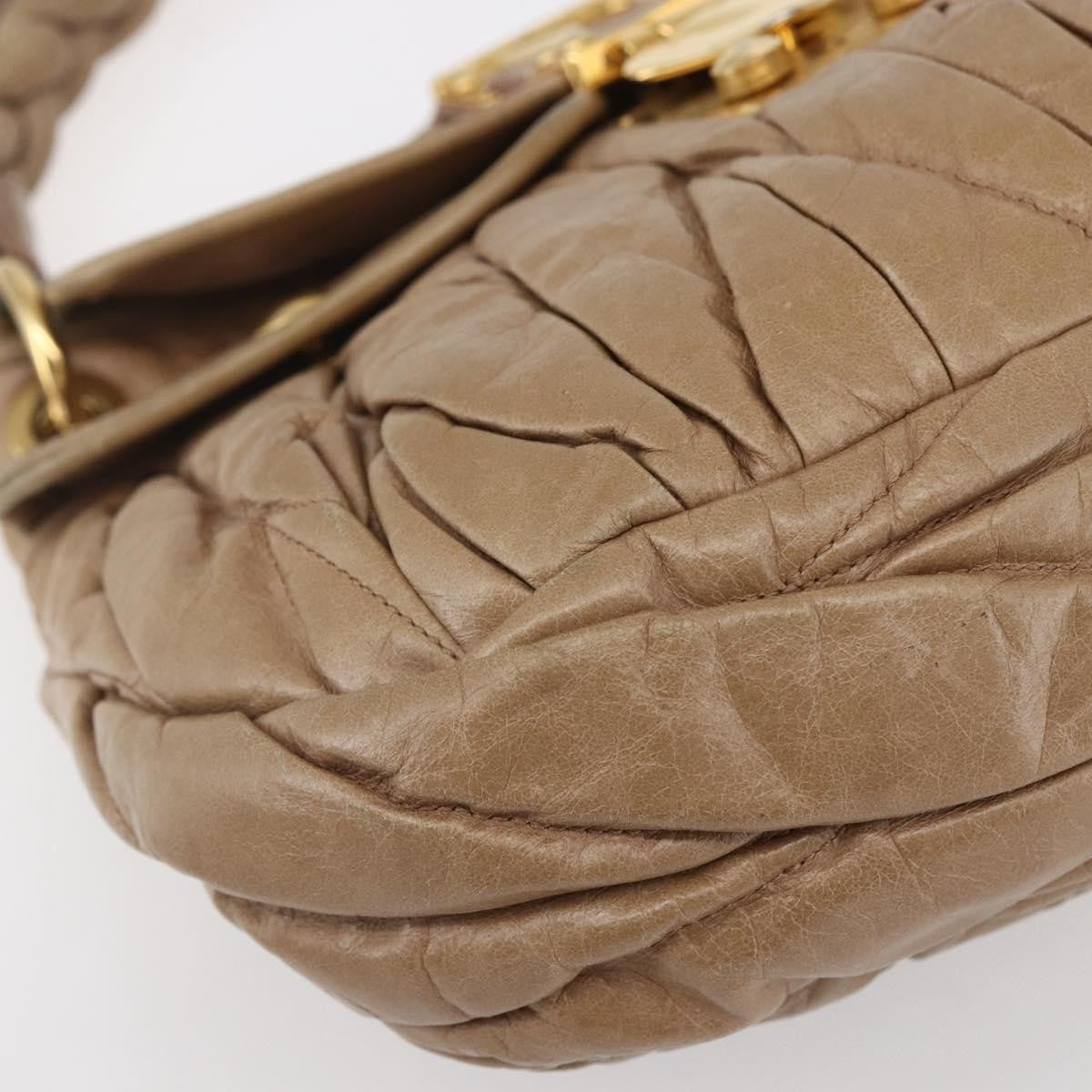 Miu Miu Coffer Convertible Hobo Matelasse Leather, BEIGE, LEATHER, Handbag