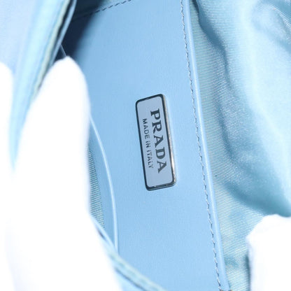 Prada Etiquette Flap Bag Studded Tessuto, BLUE, NYLON, Handbag
