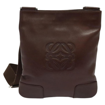 Loewe Anagram Shoulder Bag Leather, BROWN, LEATHER, Shoulder bag