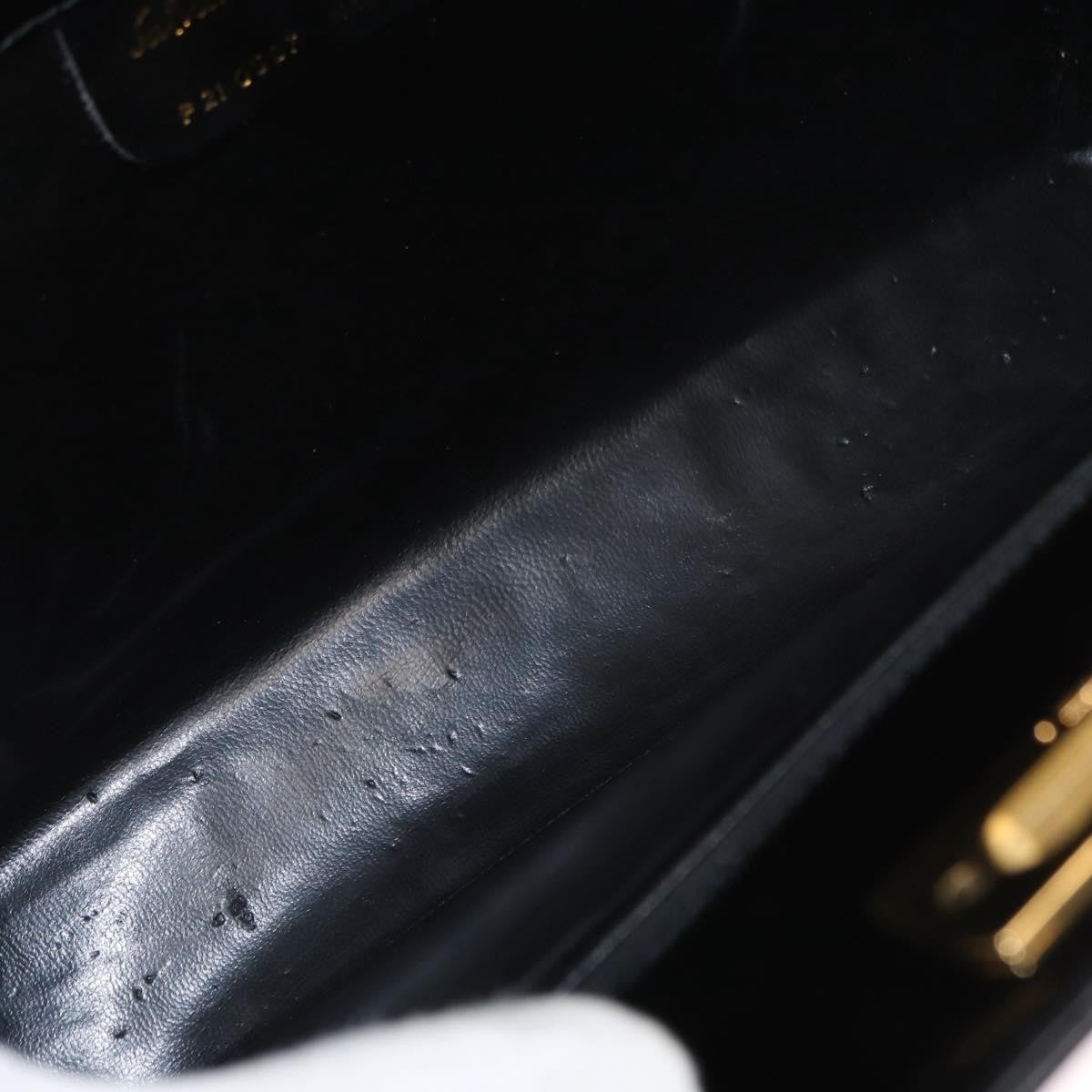 Salvatore Ferragamo Vintage Gancini Chain Shoulder Bag Patent Leather, BLACK, PATENT_LEATHER, Shoulder bag