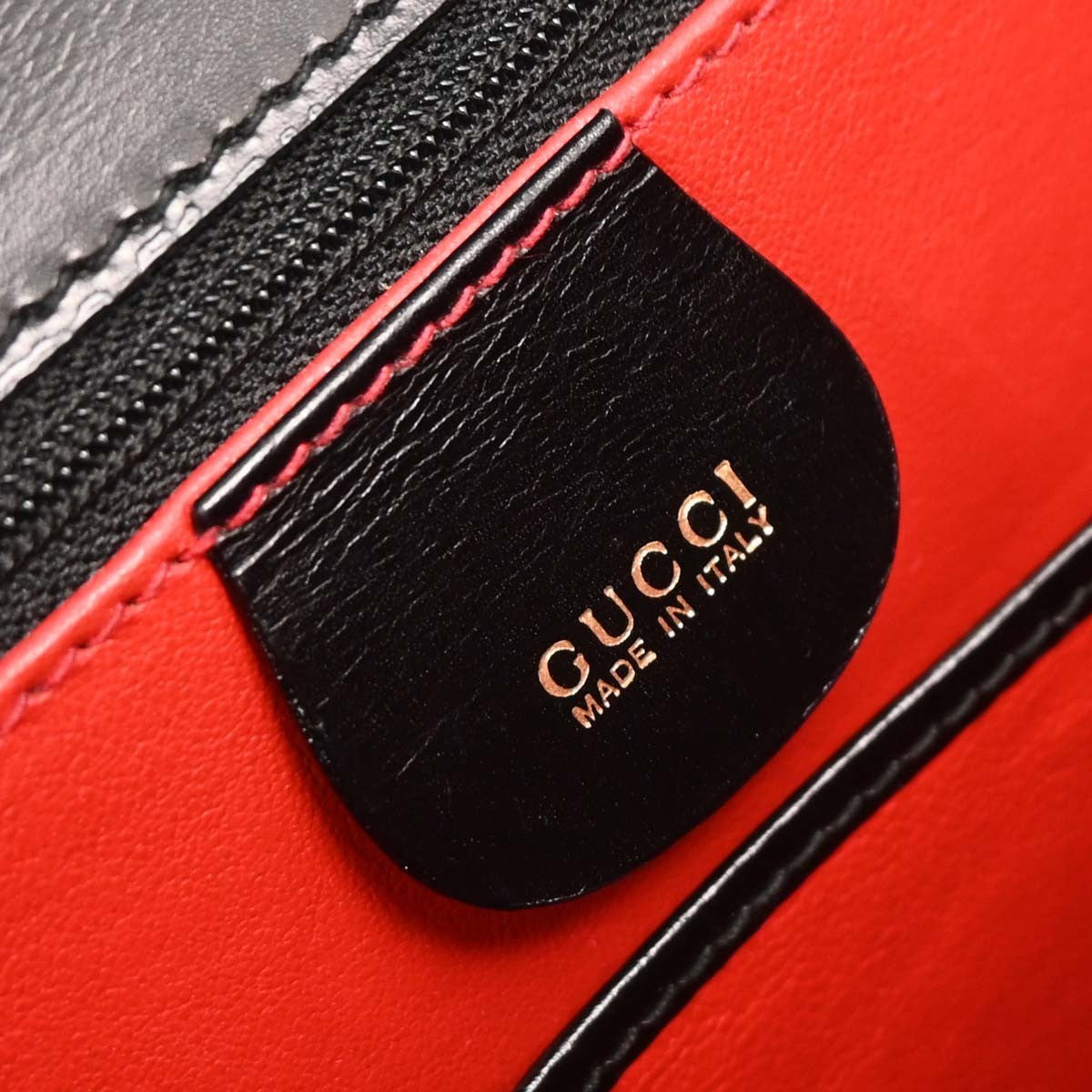 Gucci Vintage Convertible Top Handle Bag Leather, BLACK, LEATHER, Handbag