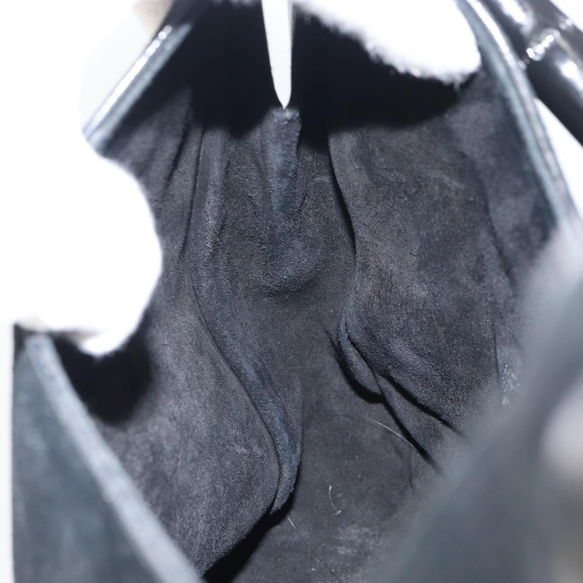 Gucci Vintage Bamboo Handle Bag Suede, BLACK, SUEDE, Handbag