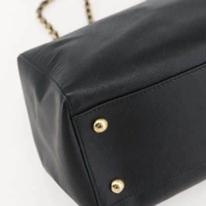 Salvatore Ferragamo Vala Chain Shoulder bag Leather, BLACK, LEATHER, Shoulder bag