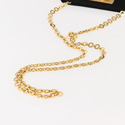 Salvatore Ferragamo Vintage Gancini Chain Shoulder Bag Suede, BLACK, SUEDE, Shoulder bag