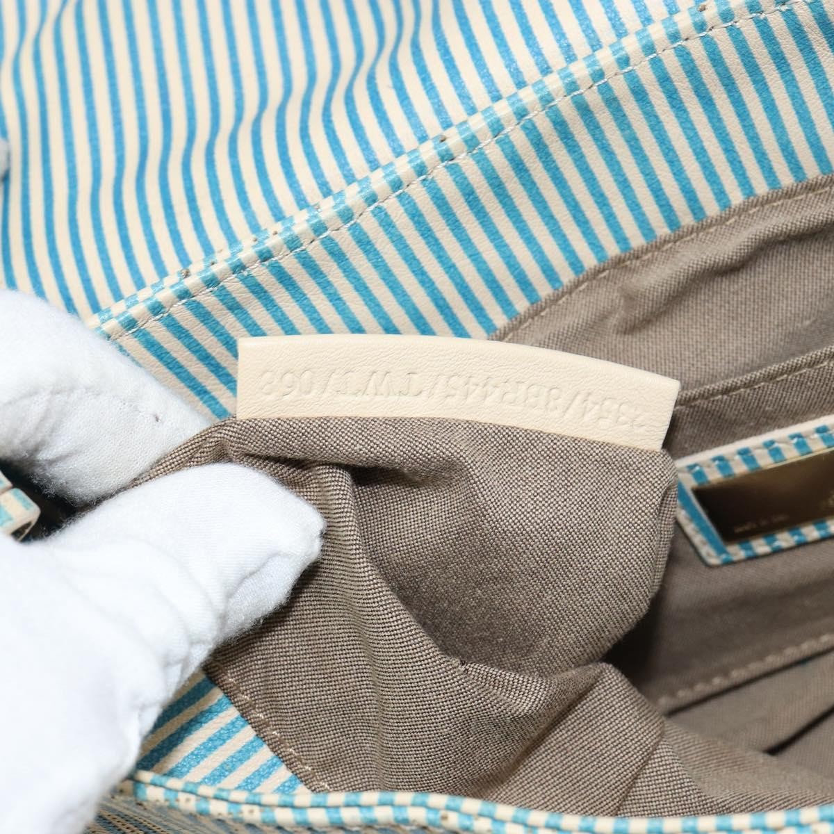 Fendi Chef Shoulder Bag Zucca Canvas, BLUE, CANVAS, Shoulder bag