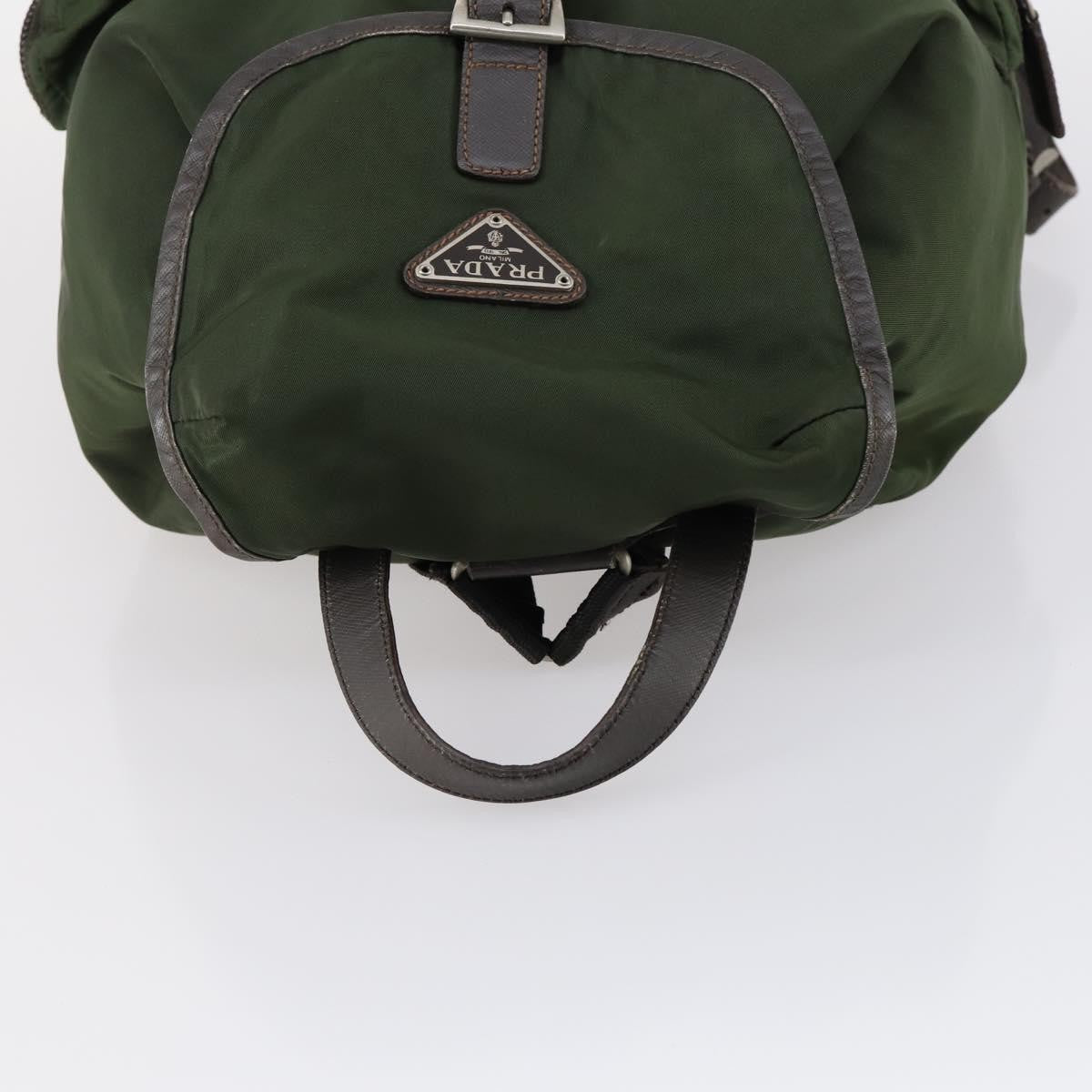 Prada Double Front Pocket Backpack Tessuto, KHAKI, NYLON, Backpack