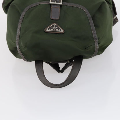 Prada Double Front Pocket Backpack Tessuto, KHAKI, NYLON, Backpack