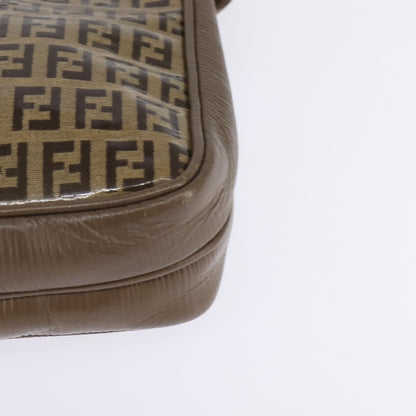 Fendi Vintage Zip Crossbody Bag Zucchino Canvas, BEIGE, CANVAS, Shoulder bag