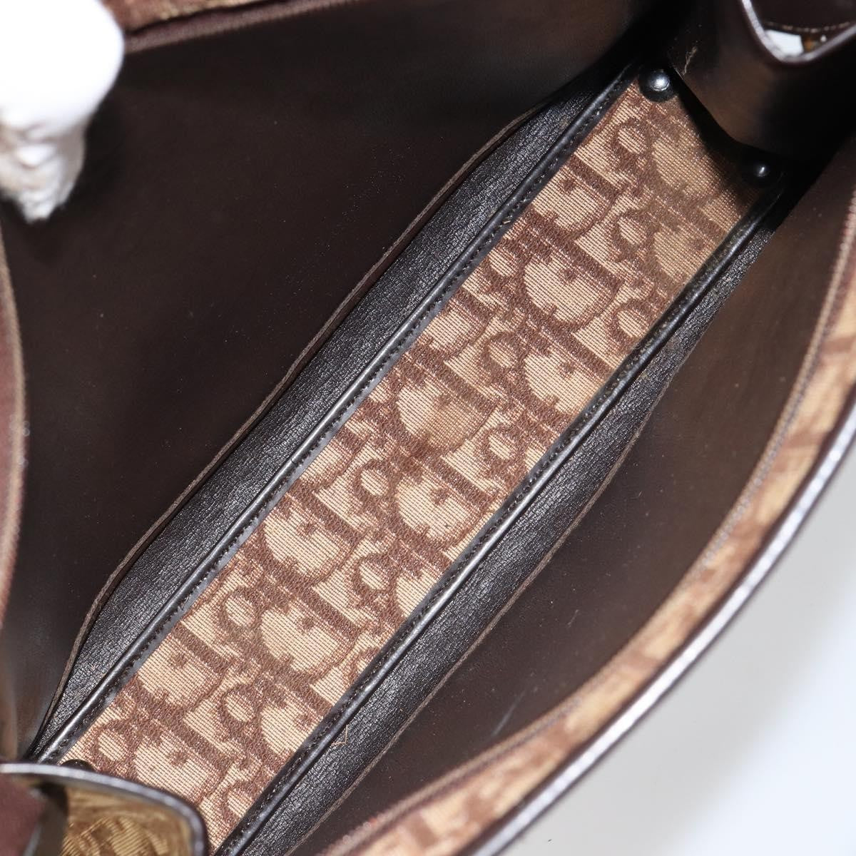 Christian Dior Vintage Trotter Handbag Canvas, BEIGE, CANVAS, Handbag