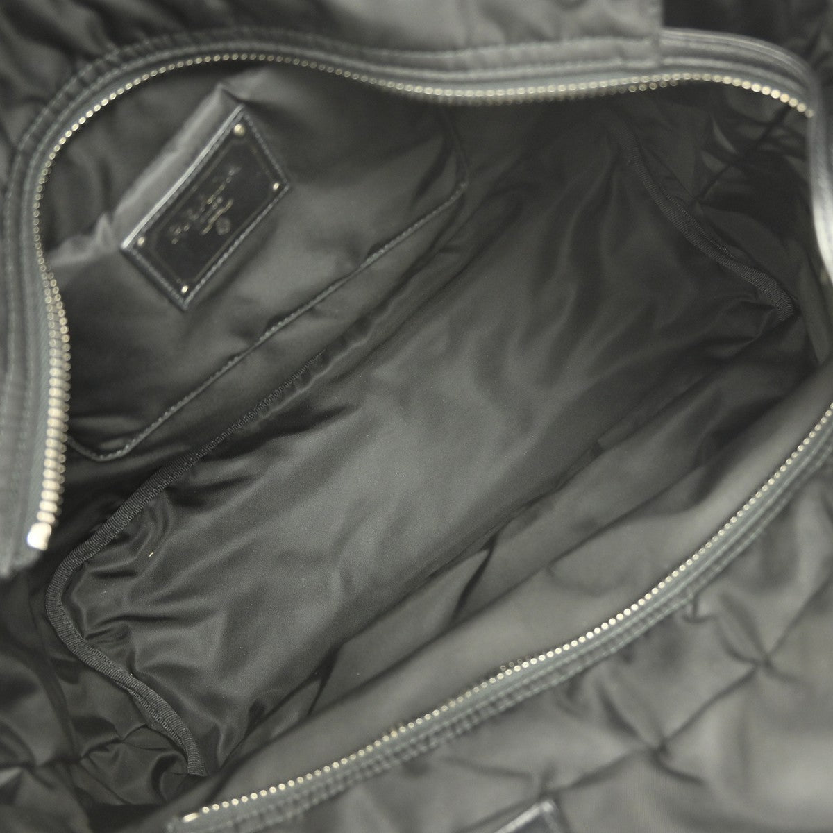 Prada Convertible Double Tote Tessuto, BLACK, NYLON, Tote bag