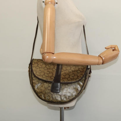 Celine C Sulky Shoulder bag Canvas and Leather, BEIGE, CANVAS, Shoulder bag