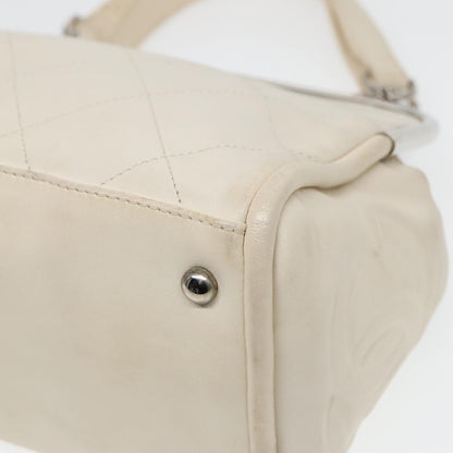 Chanel Ultimate Soft Frame Bag Quilted Calfskin, WHITE, LEATHER, Handbag