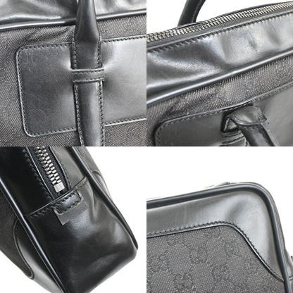 Gucci Vintage Web Briefcase GG Coated Canvas, BLACK, CANVAS, Briefcase