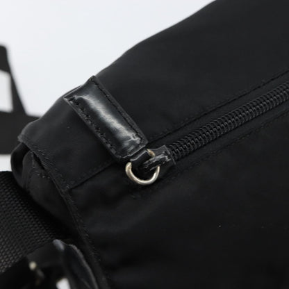 Prada Buckle Messenger Bag Tessuto, BLACK, NYLON, Shoulder bag