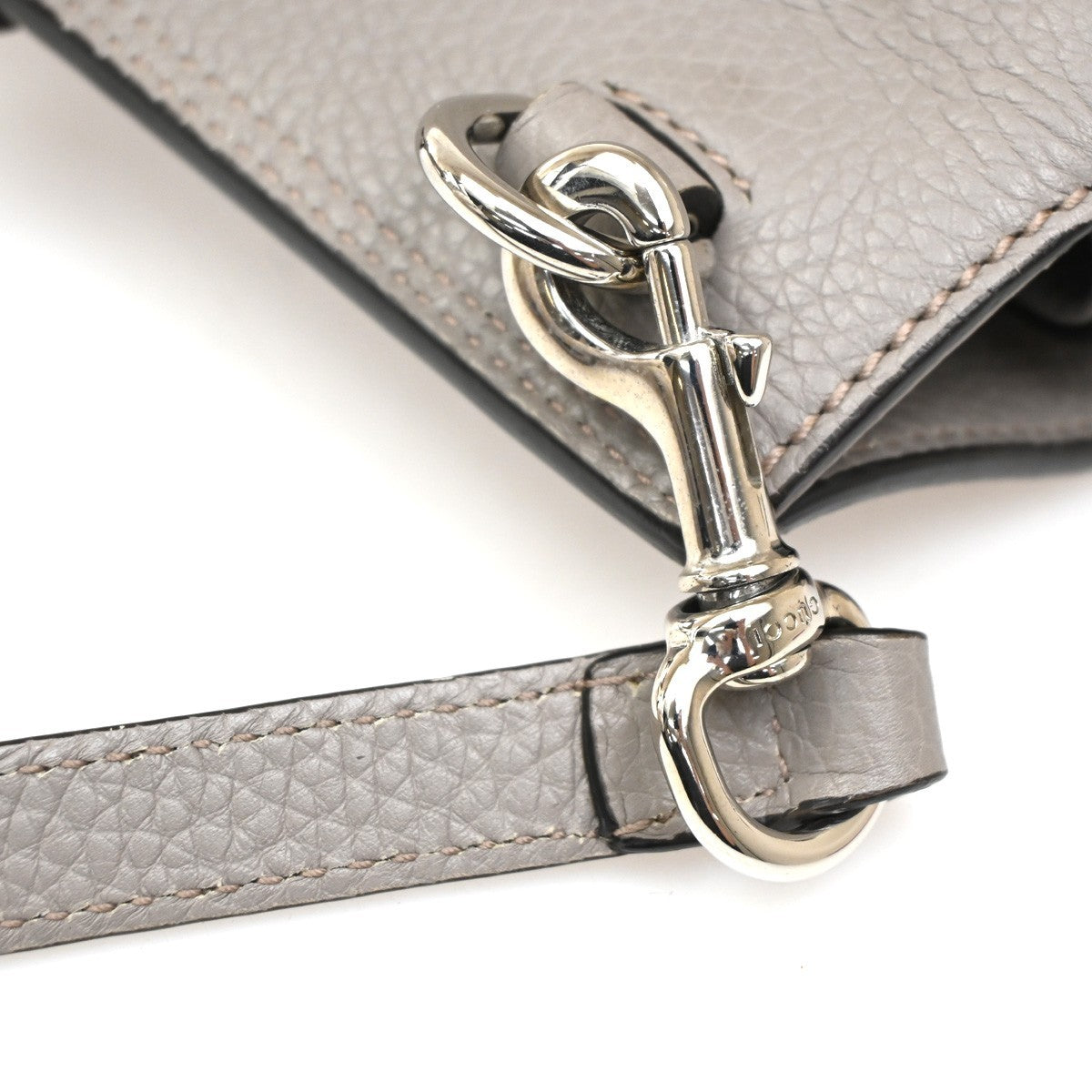 Gucci Bamboo Daily Top Handle Bag Leather, Gray, Leather, Shoulder Bag