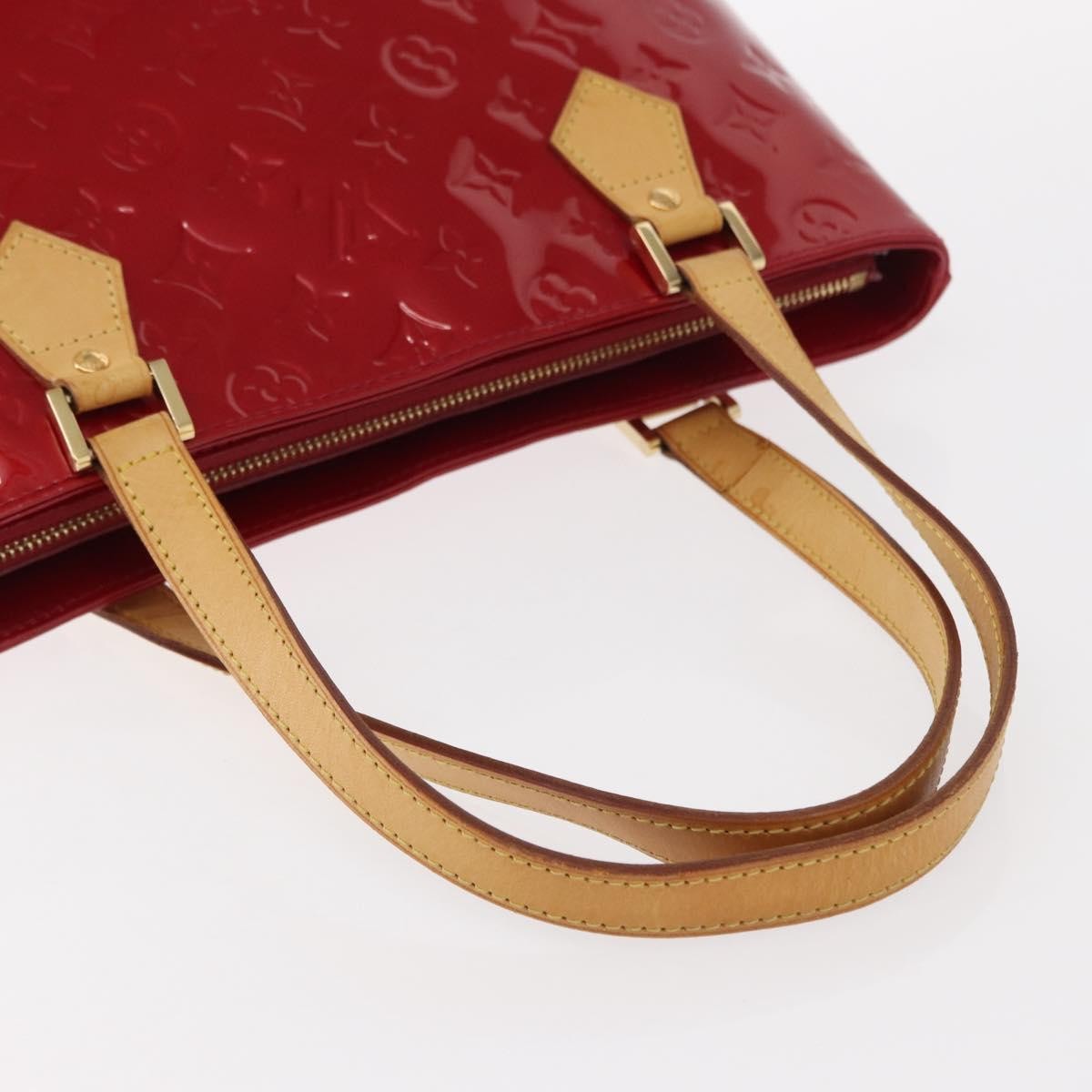 Louis Vuitton Houston Handbag Monogram Vernis, RED, PATENT_LEATHER, Handbag