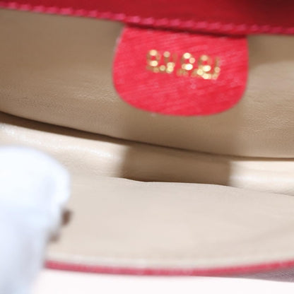 Gucci Bamboo 1947 Belt Bag Leather, RED, LEATHER, Clutche & pouche