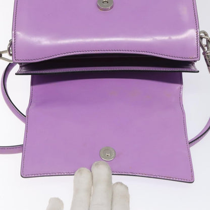 Celine Shoulder Bag Leather, PURPLE, LEATHER, Shoulder bag