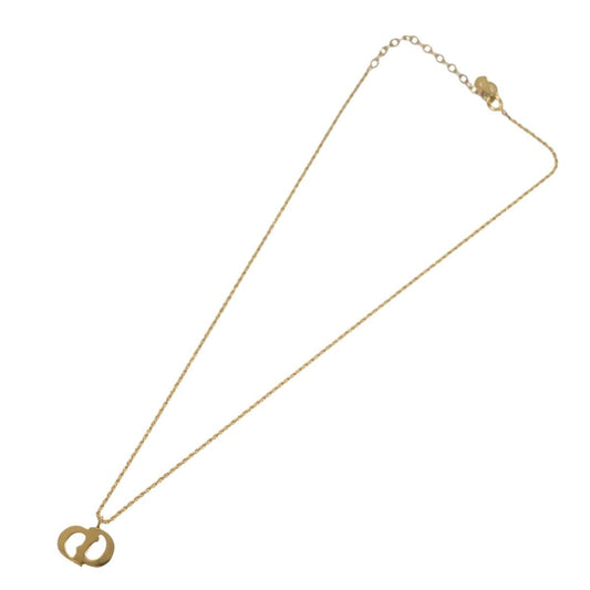 Christian Dior CD Pendant Necklace Metal, GOLD, METAL, Necklace