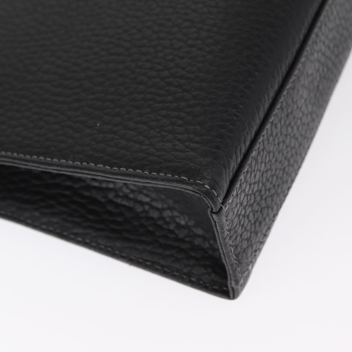 Burberry Zip Clutch Leather, BLACK, LEATHER, Clutche & pouche